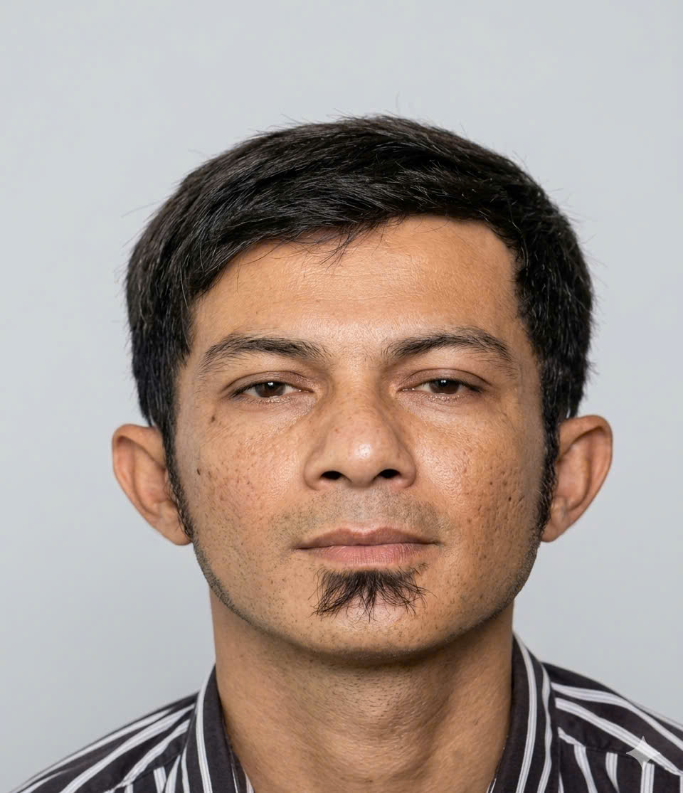 'Description: A person with a goatee

AI-generated content may be incorrect.'